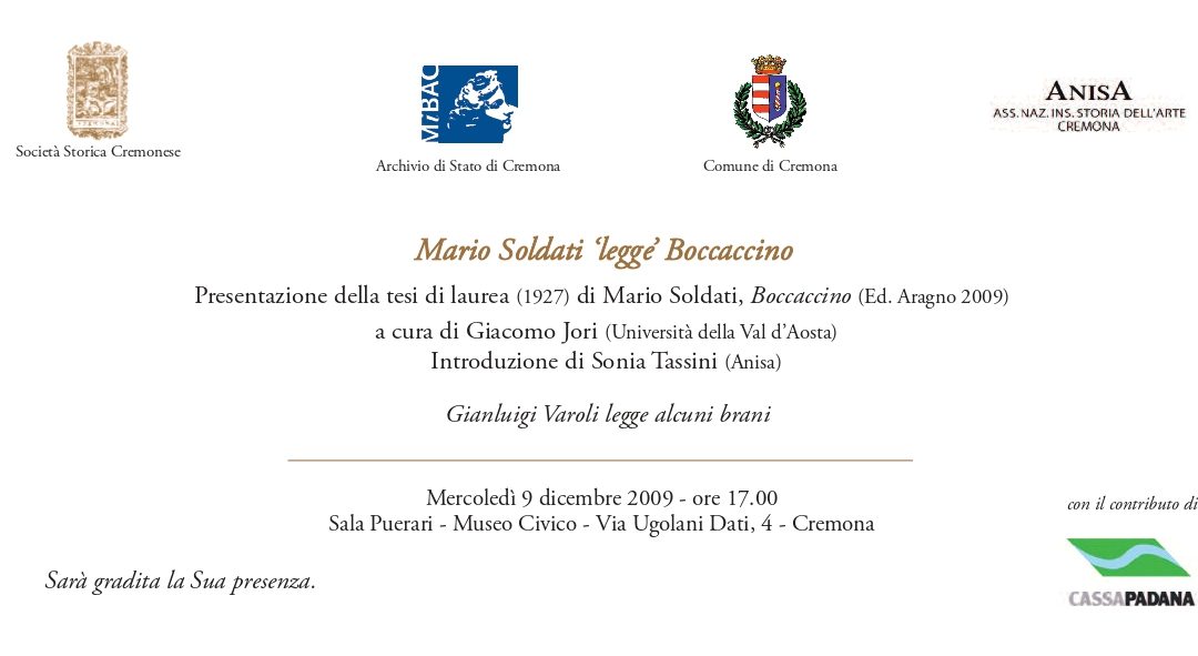 Mario Soldati legge Boccaccino